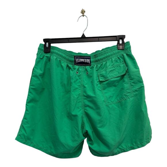 Vilebrequin Swim Shorts Mens XXL Green Trunks Mesh Lining Pockets Beach Summer - Picture 2 of 9